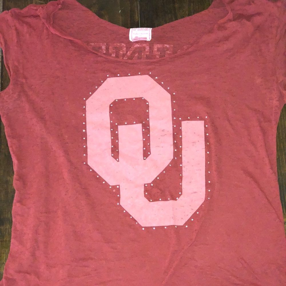 Pink collegiate collection Oklahoma shirt